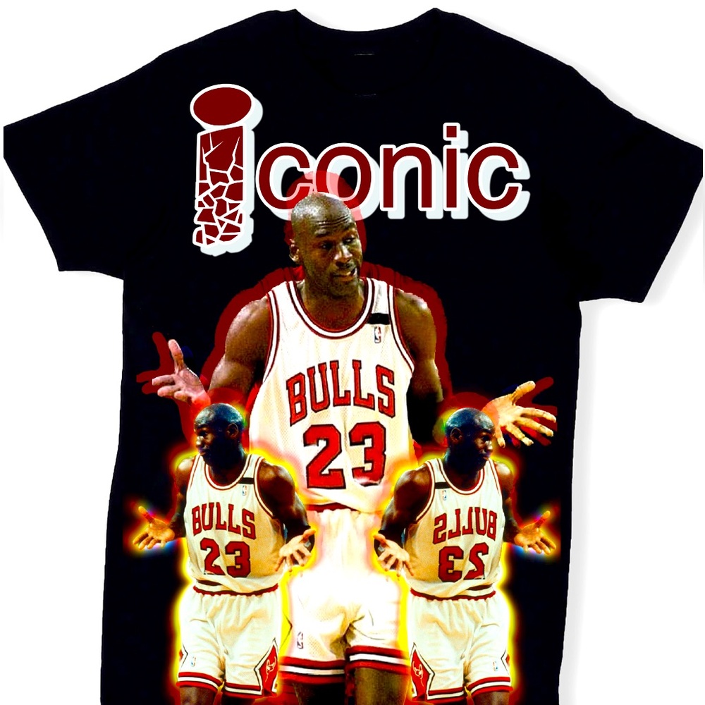 Michael Jordan famous shoulder shrug moment.